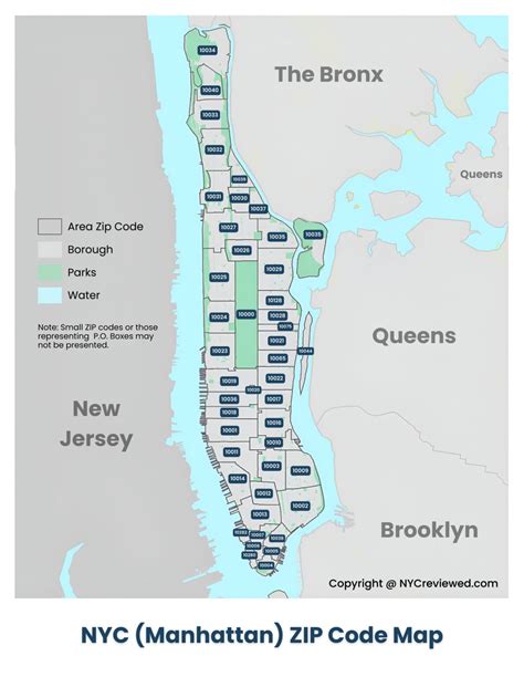 Manhattan Zip Code Map, from 10001 to 10282 .
